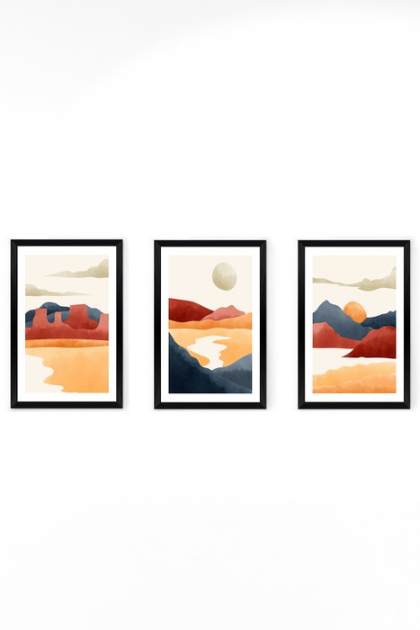 Wallity Set de 3 Pinturas Decorativas Multicolor